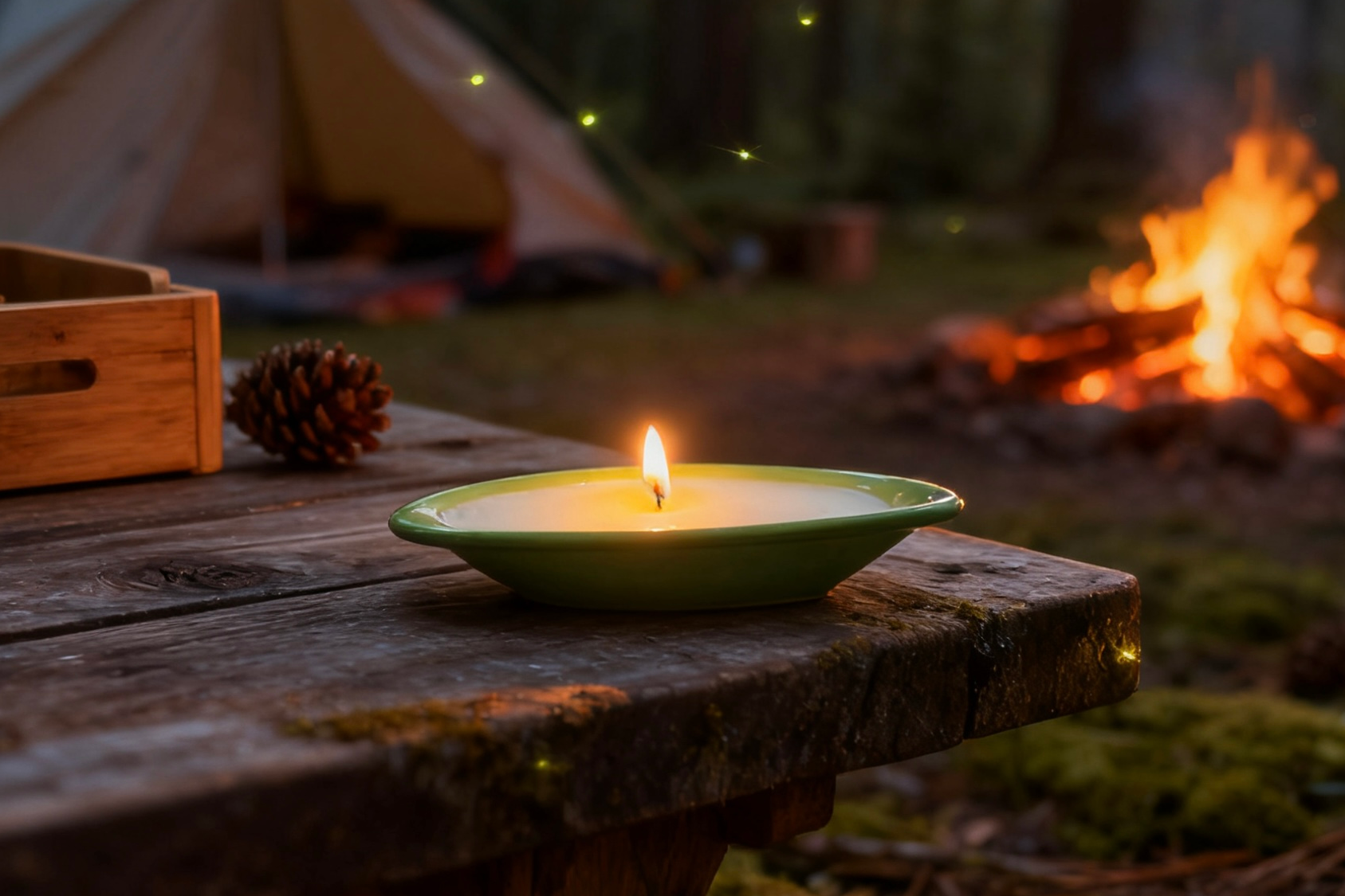 Leaf Shaped Ceramic Filled Candle